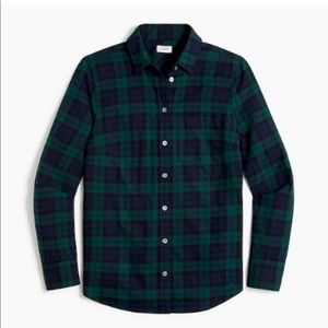 Women’s J. Crew Navy & Green Flannel